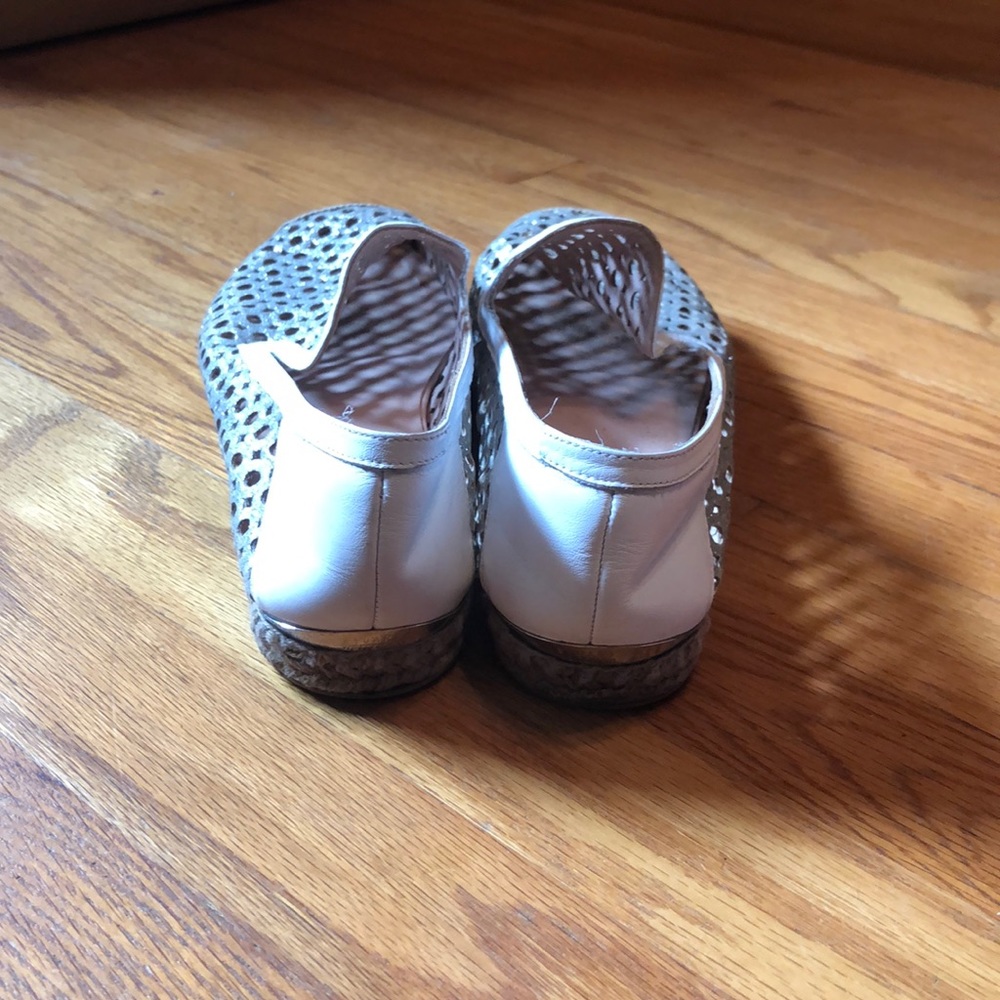 Stuart Weitzman Silver Metallic Leather Espadrille - Picture 6 of 9